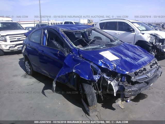 KMHCT4AE3DU464433 - 2013 HYUNDAI ACCENT GLS/GS BLUE photo 1