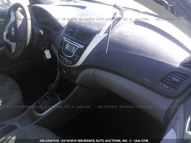 KMHCT4AE3DU464433 - 2013 HYUNDAI ACCENT GLS/GS BLUE photo 5