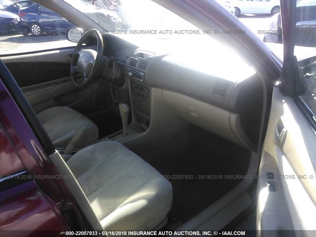 1NXBR12E7YZ325600 - 2000 TOYOTA COROLLA VE/CE/LE 栗色 照片 5