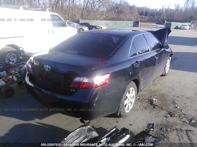 4T1BE46K97U617714 - 2007 TOYOTA CAMRY NEW GENERAT CE/LE/XLE/SE BLACK photo 4