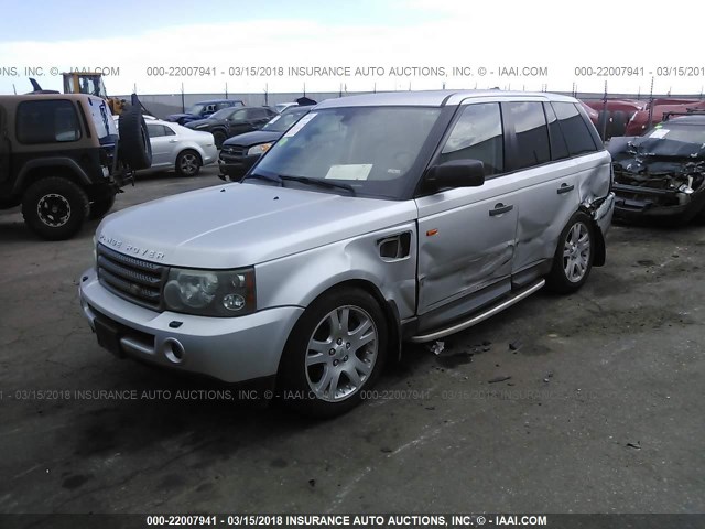 SALSF25446A917209 - 2006 LAND ROVER RANGE ROVER SPORT HSE SILVER photo 2