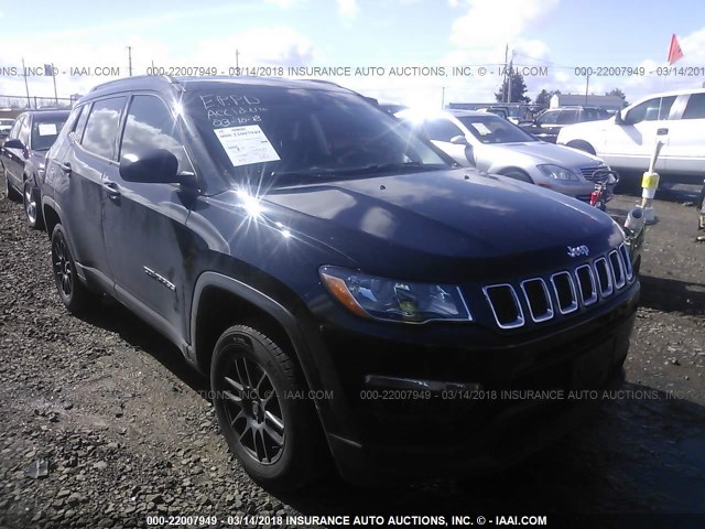 3C4NJDAB1HT642364 - 2017 JEEP COMPASS SPORT BLACK photo 1