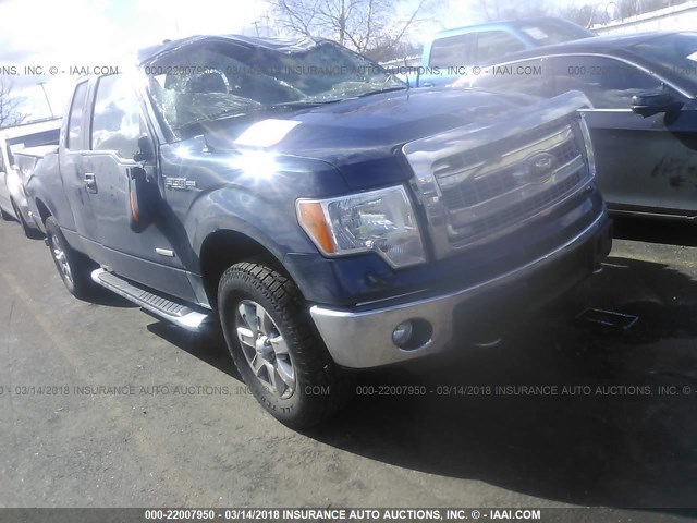 1FTFX1ET3EFB01939 - 2014 FORD F150 SUPER CAB BLUE photo 1