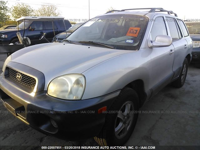 KM8SC13D32U238856 - 2002 HYUNDAI SANTA FE GLS/LX SILVER photo 2