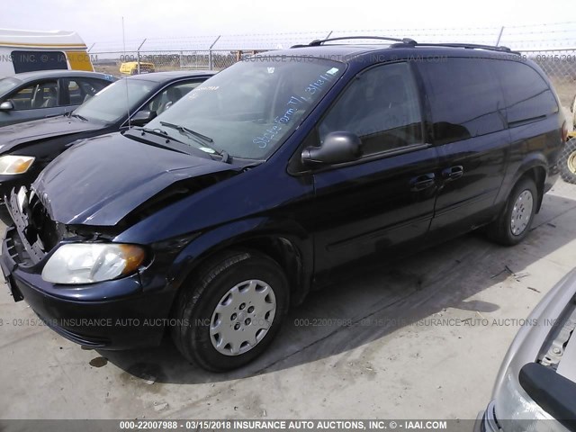 2C4GP44R44R564420 - 2004 CHRYSLER TOWN & COUNTRY LX Dark Blue photo 2