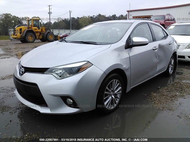 5YFBURHE6EP171317 - 2014 TOYOTA COROLLA L/LE/LE PLS/PRM/S/S PLS SILVER photo 2