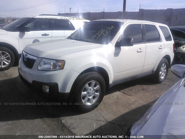 4F2CY0C79BKM03741 - 2011 MAZDA TRIBUTE I WHITE photo 2