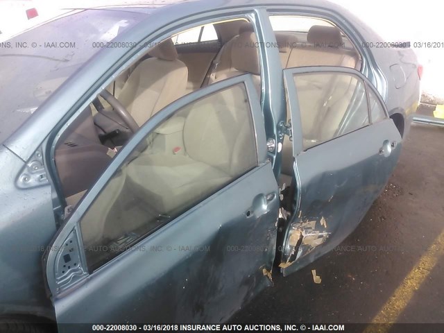 JTDBL40E499067700 - 2009 TOYOTA COROLLA LE/XLE TEAL photo 6