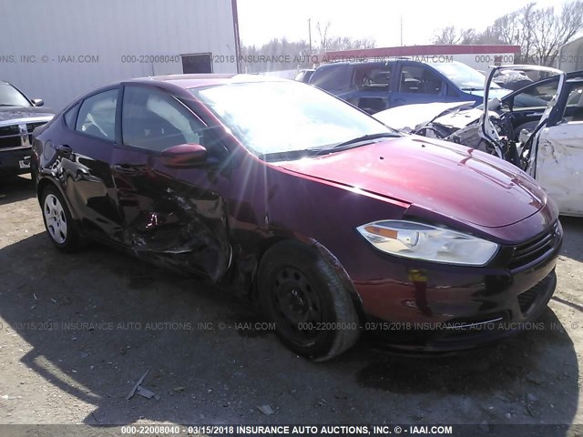 1C3CDFAA5FD302059 - 2015 DODGE DART SE MAROON photo 1