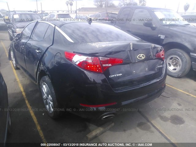 5XXGN4A72DG172666 - 2013 KIA OPTIMA EX BLACK photo 3