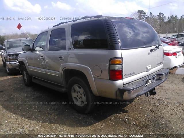 1GNEC13T75R214485 - 2005 CHEVROLET TAHOE C1500 TAN photo 3