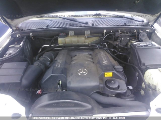 4JGAB54E5YA164444 - 2000 MERCEDES-BENZ ML 320 Ağ foto 10