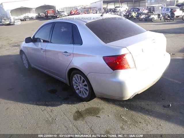 JF1GE61678H503999 - 2008 SUBARU IMPREZA 2.5I SILVER photo 3