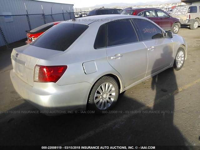 JF1GE61678H503999 - 2008 SUBARU IMPREZA 2.5I SILVER photo 4