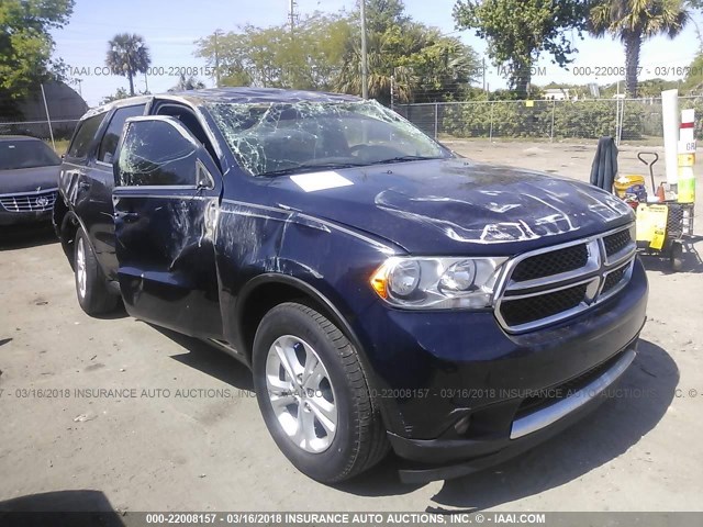 1C4RDHAG0DC662185 - 2013 DODGE DURANGO SXT BLUE photo 1