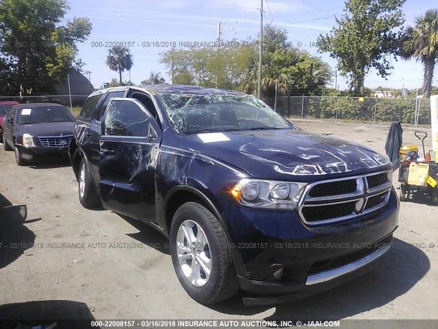 1C4RDHAG0DC662185 - 2013 DODGE DURANGO SXT BLUE photo 6