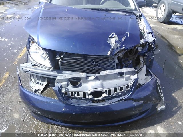 2HGES16515H597866 - 2005 HONDA CIVIC LX BLUE photo 6