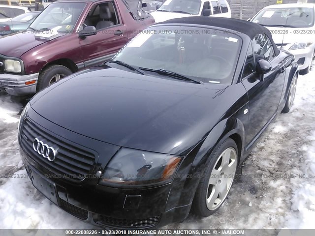 TRUUT28NX21038293 - 2002 AUDI TT QUATTRO BLACK photo 2