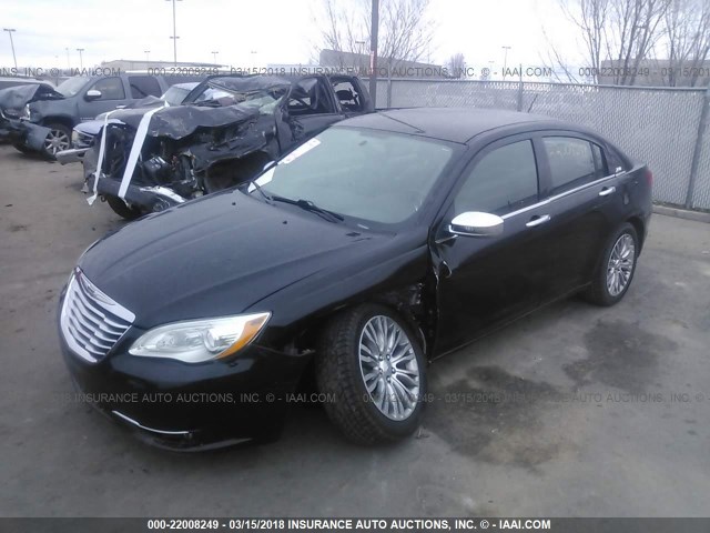 1C3CCBCG6DN550082 - 2013 CHRYSLER 200 LIMITED BLACK photo 2