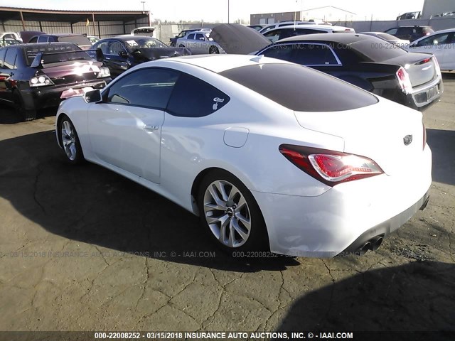 KMHHU6KJ0EU115631 - 2014 HYUNDAI GENESIS COUPE 3.8L WHITE photo 3