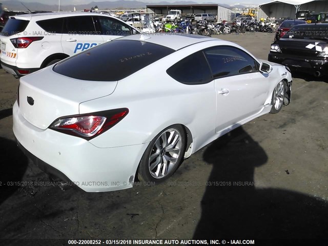 KMHHU6KJ0EU115631 - 2014 HYUNDAI GENESIS COUPE 3.8L WHITE photo 4