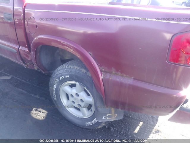 1GCDT13X74K104163 - 2004 CHEVROLET S TRUCK S10 RED photo 6