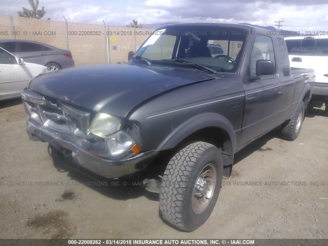 1FTZR15XXXPA71247 - 1999 FORD RANGER SUPER CAB GRAY photo 2