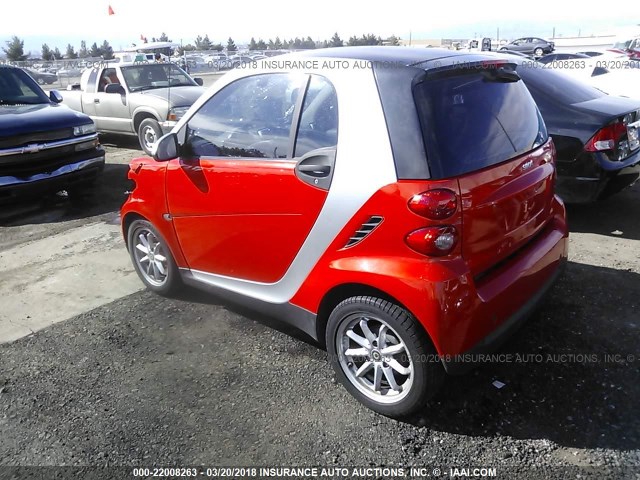 WMEEJ31X18K178386 - 2008 SMART FORTWO PURE/PASSION ORANGE photo 3