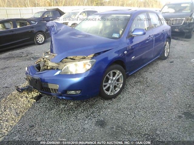 JM1BK344081845213 - 2008 MAZDA 3 HATCHBACK BLUE photo 2