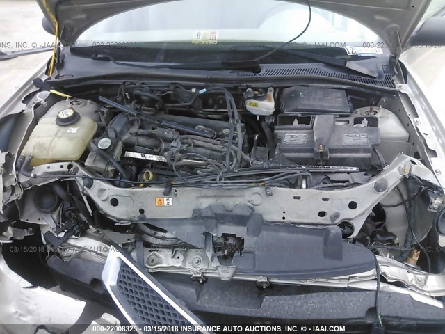 1FAFP34N27W160925 - 2007 FORD FOCUS ZX4/S/SE/SES TAN photo 10