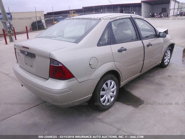 1FAFP34N27W160925 - 2007 FORD FOCUS ZX4/S/SE/SES TAN photo 4