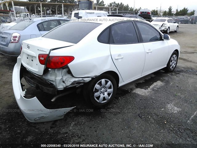 KMHDU46D89U612133 - 2009 HYUNDAI ELANTRA GLS/SE WHITE photo 4