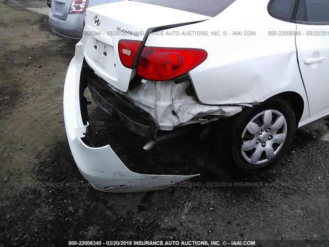 KMHDU46D89U612133 - 2009 HYUNDAI ELANTRA GLS/SE WHITE photo 6