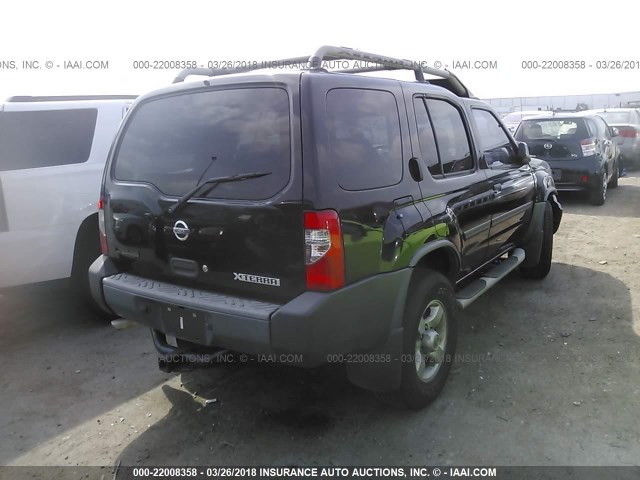 5N1ED28T84C670254 - 2004 NISSAN XTERRA XE/SE BLACK photo 4