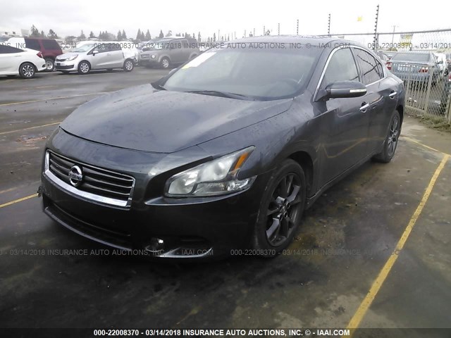 1N4AA5AP5CC860480 - 2012 NISSAN MAXIMA S/SV GRAY photo 2