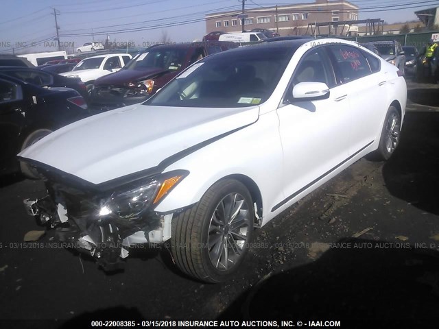 KMHGN4JE6GU113791 - 2016 HYUNDAI GENESIS 3.8L WHITE photo 2