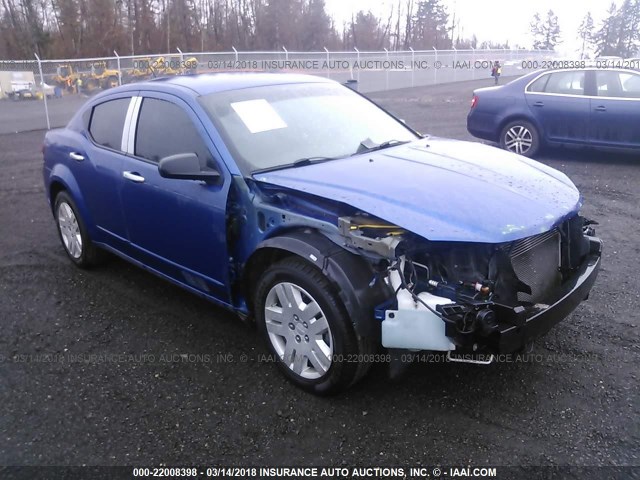 1C3CDZAG0CN327754 - 2012 DODGE AVENGER SE BLUE photo 1