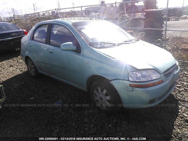 KL1TD52625B359711 - 2005 CHEVROLET AVEO LS BLUE photo 1
