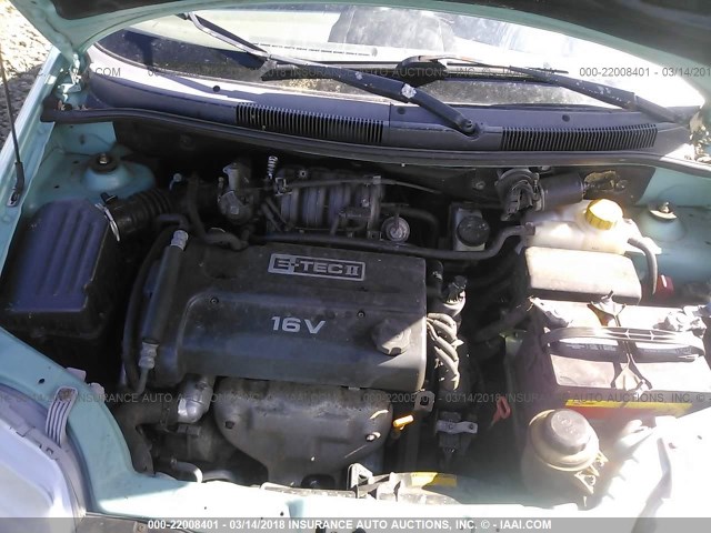 KL1TD52625B359711 - 2005 CHEVROLET AVEO LS BLUE photo 10