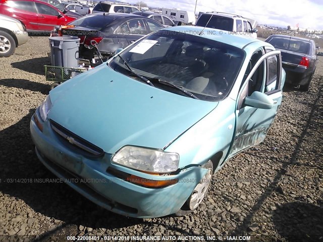 KL1TD52625B359711 - 2005 CHEVROLET AVEO LS BLUE photo 2