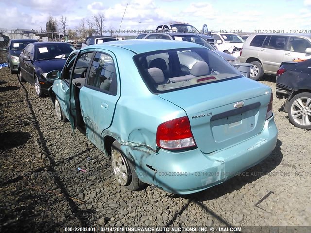KL1TD52625B359711 - 2005 CHEVROLET AVEO LS BLUE photo 3