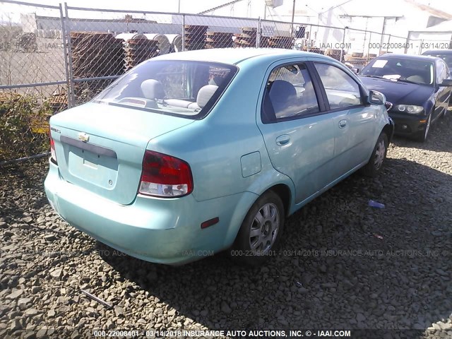 KL1TD52625B359711 - 2005 CHEVROLET AVEO LS BLUE photo 4