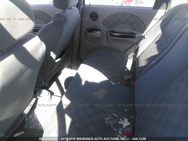 KL1TD52625B359711 - 2005 CHEVROLET AVEO LS BLUE photo 8