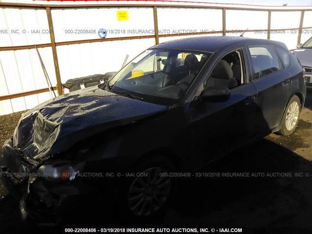 JF1GH61688H837028 - 2008 SUBARU IMPREZA 2.5I BLACK photo 2