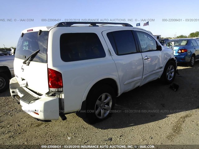 5N1BA08D59N606094 - 2009 NISSAN ARMADA SE/LE WHITE photo 4