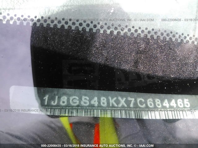 1J8GS48KX7C684465 - 2007 JEEP GRAND CHEROKEE LAREDO/COLUMBIA/FREEDOM 灰色 照片 9