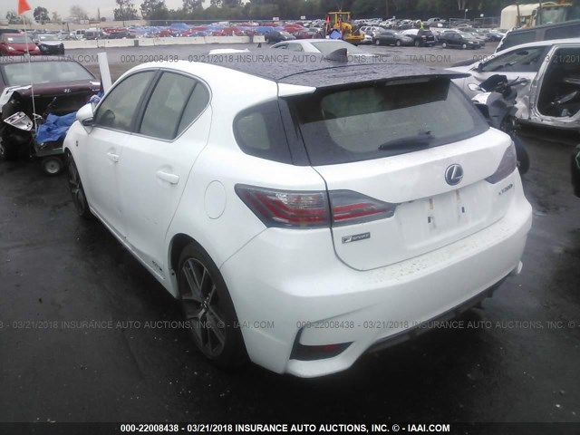 JTHKD5BH9F2240740 - 2015 LEXUS CT 200 თეთრი ფოტო 3