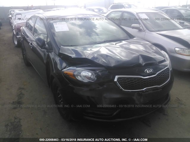 KNAFK4A69F5323972 - 2015 KIA FORTE LX BLACK photo 1