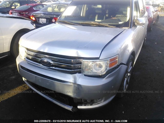 2FMHK6DT7ABA38681 - 2010 FORD FLEX LIMITED SILVER photo 6