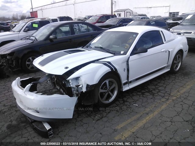 1FAFP42R73F446145 - 2003 FORD MUSTANG MACH I WHITE photo 2